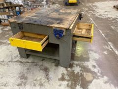 Carpenters Workbench with drawers and vice - 3