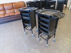 2 x Mobile Multi Drawer Work Trolley's, 420 x 370 x 920mm H - 2