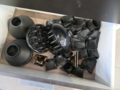 4 Drawer Cabinet and contents of Brushes, Clips and Timers, Round Brushes, Combs and Dryer attachment - 5