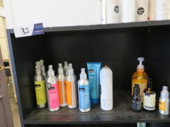 4 Tier Black Timber Display Unit and assorted Shampoo and Hair Treatment components - 3