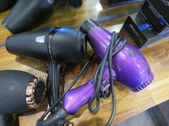 Tub containing used Hair Dryers, Flat Irons and Curling Wands - 6