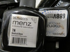 Scruples Menz assorted Hair Colours & Treatments in Tray. Approx 40 items - 2