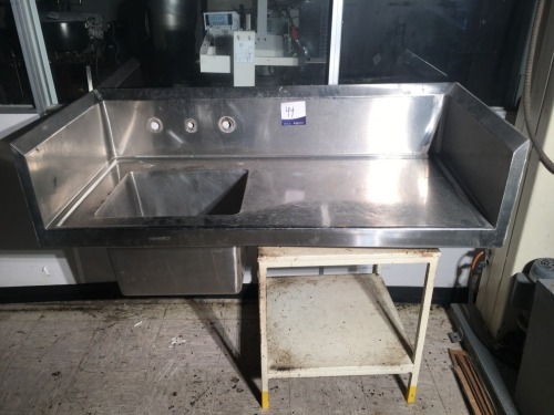 Stainless Steel Sink, Britex, 1450mm x 600mm, with Splashback