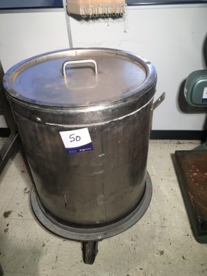 160 Litre Jacketed Insulated Tank, with Lid, on Wheels