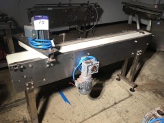 Endless Belt Conveyor, 1500mm x 1800mm, with Diversion Belt, Stainless Steel Frame, Motorised