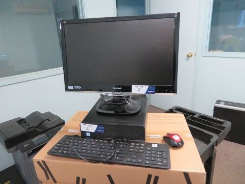Hewlett Packard 600 64 SSF CPU Core i5 8th Gen with Viewsonic 22" Monitor VX2250WM-LED, Keyboard & Mouse