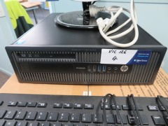Hewlett Packard Prodesk 600 GI SSF CPU Core i5 with Viewsonic 22" Monitor VX2257-MHD, Keyboard & Mouse - 2