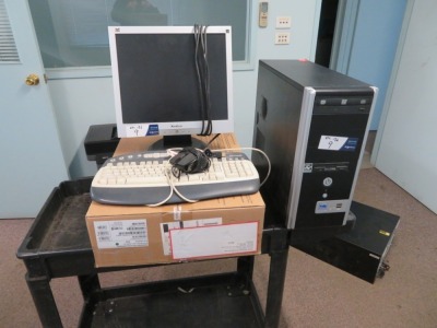NCS Tower CPU with Viewsonic VA703M Monitor, Keyboard & Mouse, with APC Smart 750 UPS
