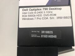 Dell Optiplex 790 Desktop CPU Intel Core i5 - 2400 - 4