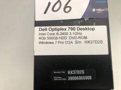 Dell Optiplex 790 Desktop CPU Intel Core i5 - 2400 - 5