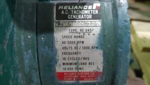 Reliance A.C. Tachometer Generator Type RE-045 - 5