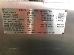 CTS075 - Compact Tunnel Substation - 500kVA, 11000/415V - 5