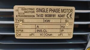 EMT Motors - Single Phase Motor - e-Drive - Type MY90S2 - 2