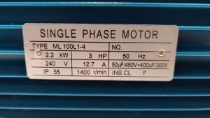 EMT Motors - Single Phase Motor - e-Drive - Type ML100L1-4 - 2