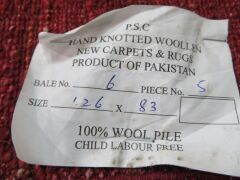 Persian Rug, KE3FG6C9, Red & Cream, Pakistan Wood, 1260mm L x 830mm W - 3
