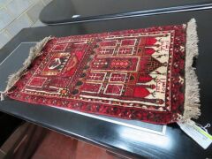 Persian Rug, KC5MONQI, Red, Orange & Cream, Afghanistan Pure Wool Pile Khal Mohammdi, 1150mm L x 690mm W