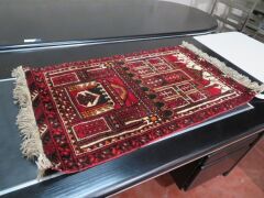 Persian Rug, KC5MONQI, Red, Orange & Cream, Afghanistan Pure Wool Pile Khal Mohammdi, 1150mm L x 690mm W - 2