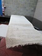Persian Rug, KORUNMSU, Cream Wool Silk Blend Indian Rug, Tabwis B.T 132, 3500mm L x 1200mm W