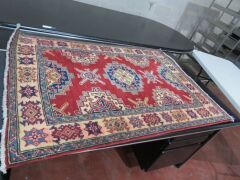 Persian Rug, KBR7W3JB, Red, Blue & Cream Pure Wool Saad Oriental Carpets, 1450mm L x 1000mm W