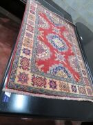 Persian Rug, KBR7W3JB, Red, Blue & Cream Pure Wool Saad Oriental Carpets, 1450mm L x 1000mm W - 3