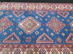 Persian Rug, KXFD32W4, Hallway Runner, Red, Blue & Cream Wool (Origin unknown), 4450mm L x 1230mm W - 3