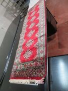 Persian Rug, KPIINRQM, Hallway Runner, Red & Beige Pakistan Pure Wool Pile Jalder, 2200mm L x 780mm W - 2