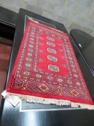 Persian Rug, KIFY8HW2, Red & Cream Pakistan Pure Wool Pile BOHAKARA, 1340mm L x 800mm W - 2