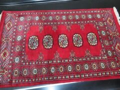 Persian Rug, KIFY8HW2, Red & Cream Pakistan Pure Wool Pile BOHAKARA, 1340mm L x 800mm W - 3