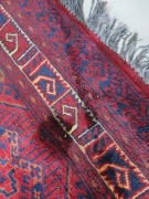 Persian Rug, KKMZHGBM, Red, Blue, Orange, Yellow with Dark Tassels Afghanistan Pure Wool Pile KIMDUZ, 1920mm L x 1520mm W - 4