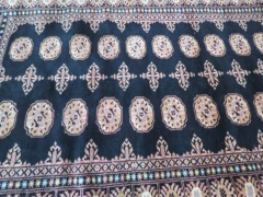 Persian Rug, KNY6XZE8, Black & Orange Pakistan Pure Wool Pile BOKHARA, 1920mm L x 1270mm W - 3