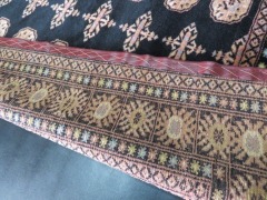 Persian Rug, KNY6XZE8, Black & Orange Pakistan Pure Wool Pile BOKHARA, 1920mm L x 1270mm W - 5