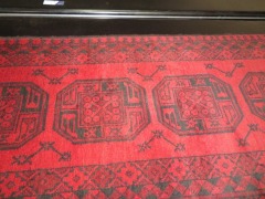 Persian Rug, KA8XCXZU, Hallway Runner, Red & Black Pakistan Wool Pile, 1870mm L x 790mm W - 3