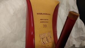 DOLCE & GABBANA "Vero Cuoio" Red Stilletto Heels - Size: 39 - 3