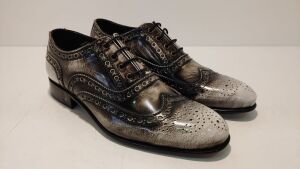 Versace Collection Grey/NHT Brogues Leather - V900331 VES010 V020 - Size: 40 - 2