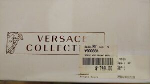 Versace Collection Grey/NHT Brogues Leather - V900331 VES010 V020 - Size: 42 - 3