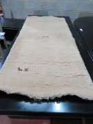 Persian Rug, KJ737NSL, Hallway Runner, Beige Iran Pure Wool Pile GABBEH, 1910mm x 880mm