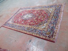 Persian Rug, KLNEJVVB, Red, Blue & Cream Iran Pure Wool Pile Persian, 3150mm L x 2000mm W - 4