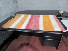 Persian Rug, KDHPUBXC, Orange, Red & Cream Striped Afghanistan Pure Wool Pile GABBEH, 1830mm L x 1180mm W - 2