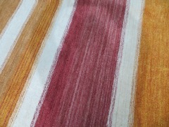 Persian Rug, KDHPUBXC, Orange, Red & Cream Striped Afghanistan Pure Wool Pile GABBEH, 1830mm L x 1180mm W - 3