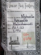 Persian Rug, KUIRXJM39, Red & Black, Dark Tassels Afghan Pure Wool Pile KHALMOHAMMADI, 1980mm L x 1330mm W - 4