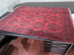 Persian Rug, KAA6M2MC, Red, Blacks & Dark Tassels Afghanistan Pure Wool Pile KHALMOHAMMADI, 1890mm L x 1490mm W - 2