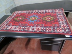 Persian Rug, KN6UH2CN, Red & Blues Afghanistan Pure Wool Pile MESHWANI, 1640mmL x 1140mm W - 3