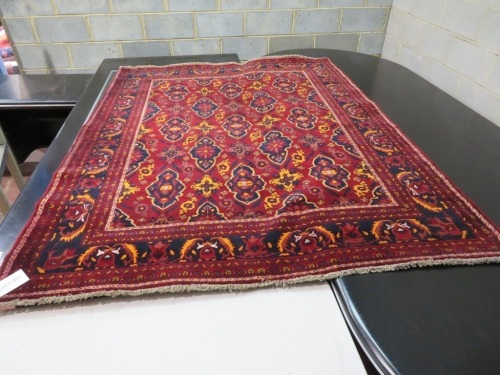 Persian Rug, KHEGXAM3, Black, Red & Orange Afghanistan Pure Wool Pile ROSHNAI, 1960mm L x 1590mm W