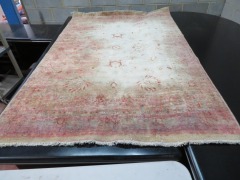 Persian Rug, KRUOQRZA, Cream, Red, Floral Afghanistan Pure Wool Pile CHOBI, Natural Dye, 2090mm L x 1360mm W - 2