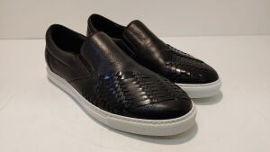 Dsquared2 Men's Sneakers Slip On Panama Vitello Sport Nero Black - Size: 40 - 2