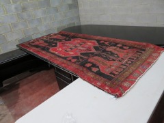 Persian Rug, KVJPUJGY, Red & Black Sad Oriental Carpet Wool Pile, 2630mm L x 1180mm W - 2