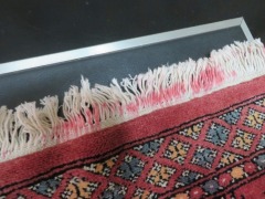 Persian Rug, K8UK7KA, Pink & Beige, Pakistan Pure Wool Pile BOKHARA, 2200mm L x 770mm W (Stains on Tassels) - 6
