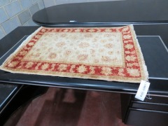 Persian Rug, K361J681, Red & Cream Afghanistan Pure Wool Pile CHOBI, 1200mm L x 860mm W (Stains on Rug) - 2