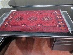 Persian Rug, K4X4P7SL, Red & Black Afghanistan Pure Wool Pile KHALMOHAMMDI, 1250mm L x 770mm W - 2