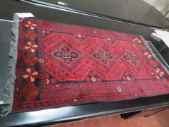 Persian Rug, K4X4P7SL, Red & Black Afghanistan Pure Wool Pile KHALMOHAMMDI, 1250mm L x 770mm W - 3